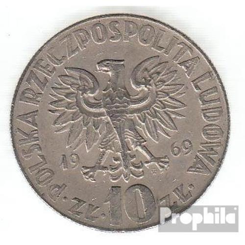 Pologne Km-No. : 51 1969 Cuivre-Nickel Très Très Beau 1969 10 Zlotych Copernic