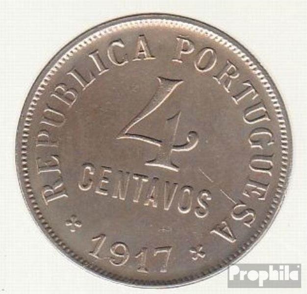 Portugal Km-No. : 566 1917 Stgl./Unzirkuliert Cuivre-Nickel 1917 4 Centavos Liberty