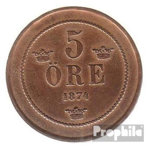 Suède Km-No. : 736 1886 Bronze Très Très Beau 1886 5 Öre Gekröntes Monogramme