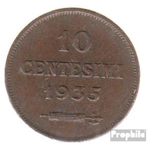 San Marin Km-No. : 13 1935 Bronze Très Très Beau 1935 10 Centesimi Crest