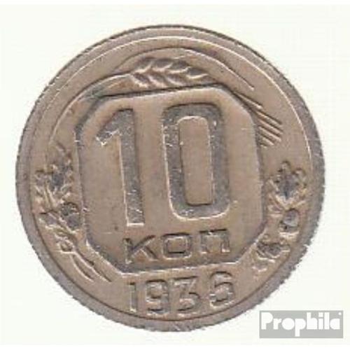 Union Soviétique Km-No. : 102 1935 Très Déjà Cuivre-Nickel 1935 10 Kopeken Crest