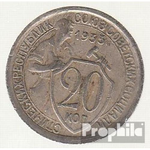 Soviétique-Union Km-No. : 97 1933 Cuivre-Nickel Très Très Beau