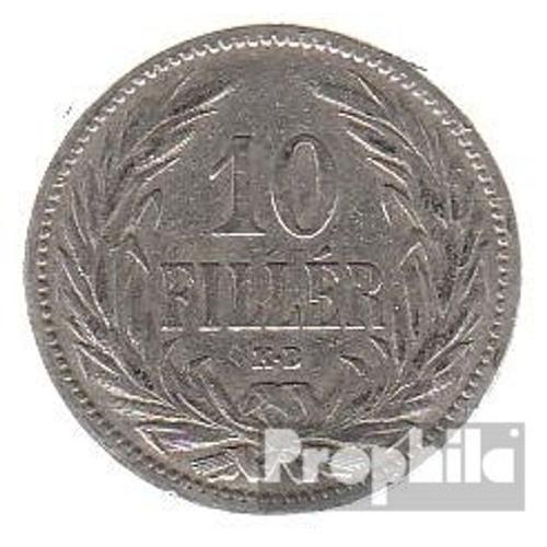 Hongrie Km-No. : 482 1895 Nickel Très Très Beau 1895 10 Filler Couronne