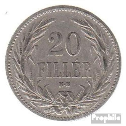 Hongrie Km-No. : 483 1908 Nickel Très Très Beau 1908 20 Filler Couronne