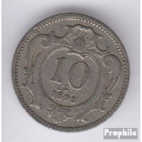 Autriche Km-No. : 2802 1910 Nickel Très Très Beau 1910 10 Lumineux Double-Adler