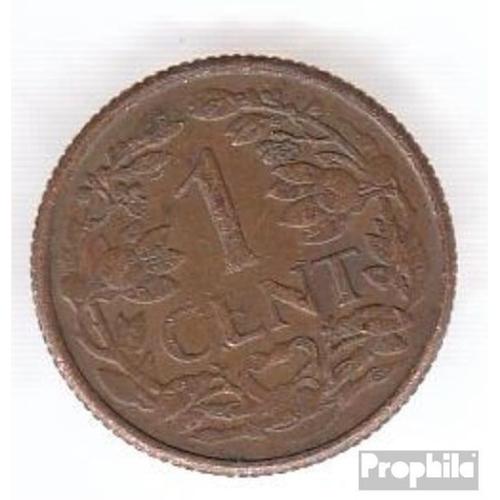 Néerlandais Antilles Km-No. : 1 1954 Bronze Très Très Beau 1954 1 Cent Lion