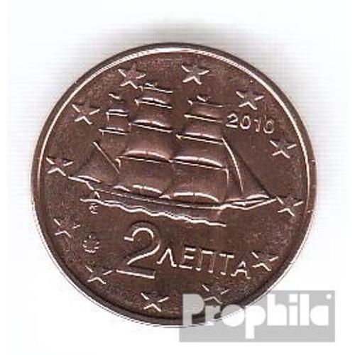 Grèce Gr 2 2010 Brillant Universel (Bu) 2010 Monnaie En Cours Legal 2 Cent