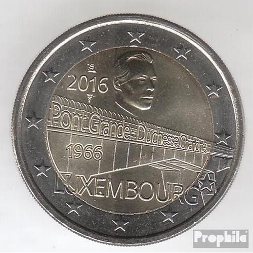 Luxembourg 2016 Stgl./Unzirkuliert Édition: 515.000 2016 2 Euro Pont Charlotte