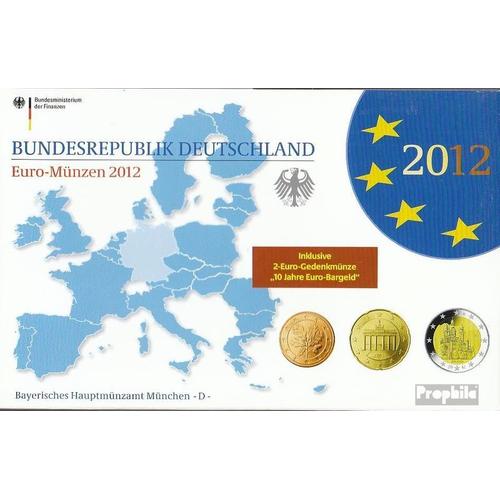 Rfa (Fr.Allemagne) 2012 D Polierte Plaque Officiel Kursmünzensatz 2012 Euro-Après Enquête