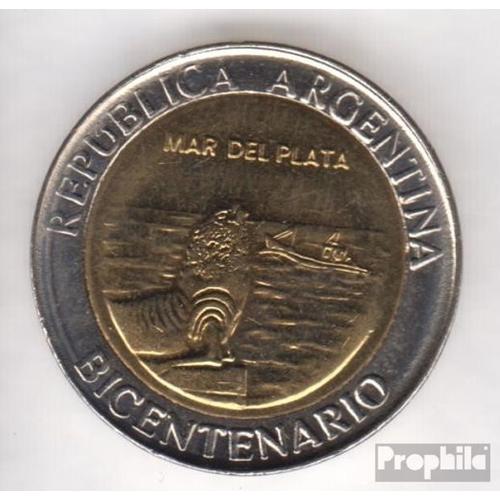 Argentine Km-No. : 158 2010 Stgl./Unzirkuliert Bi-Metallic Aluminium-Bronze 2010 1 Peso Mars Del Plata