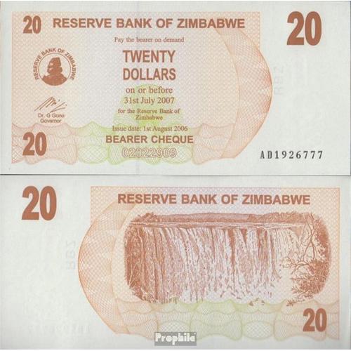 Zimbabwe Pick-No: 40 2006 20 Dollars