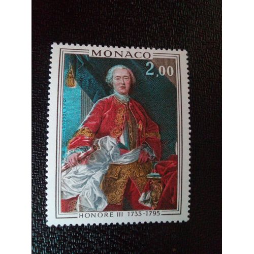 Timbre Monaco Yt 1029 Honoré Iii (1720-1795); Par Jean Louis Tocqué (1696-1772) 1975 ( 021104 )