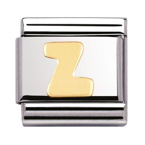 Maillon Nomination "Z" Acier Et Or Jaune 18k