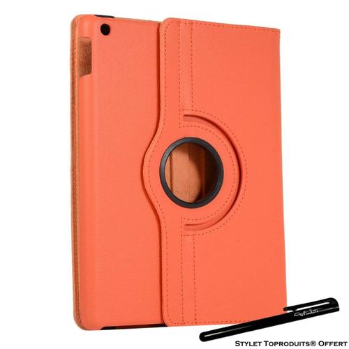 Housse Etui Orange Pour Apple Ipad 10.2 2020 Coque Avec Support Rotatif 360° Avec Stylet Toproduits®