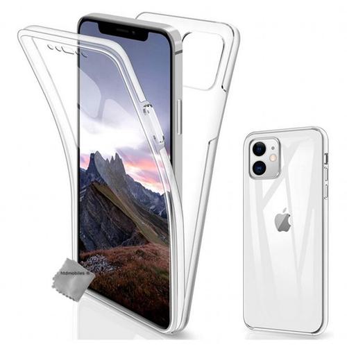 Housse Etui Coque Gel 360 Intégrale Pour Apple Iphone 12 / 12 Pro + Verre Trempe - Transparent