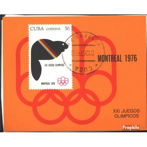 Cuba Bloc 47 Oblitéré 1976 Jeux Olympiques ?76, Montréal