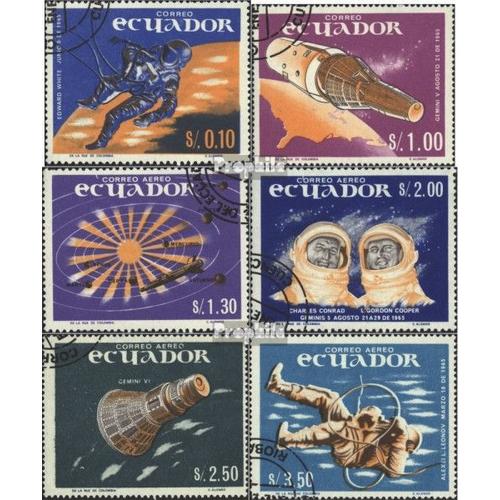 Équateur 1208-1213 Oblitéré 1966 Coups Dans Le Mondiale De L'espace