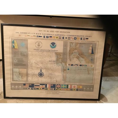 1992 America¿S Cup Race San Diego, California. Commemorative Chart