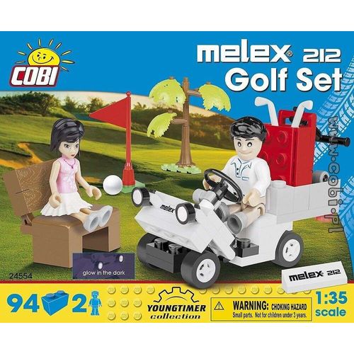 Melex 212 Golf Set - 94 Pièces - 2 Figurines 1/35 Cobi