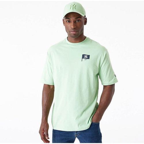 Mlb New York Yankees Burger Graphic Oversized T-Shirt, Light Green 2xl