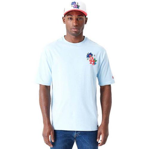 Mlb Los Angeles Dodgers Floral Graphic Oversized T-Shirt, Pastelblue Xl