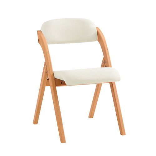 Sobuy Chaise Pliante En Bois Avec Assise Et Dossier Rembourrés Confortable Fauteuil Chaise Pour Cuisine, Bureau, Salle À Manger, Etc. 47 X 60 X 77 Cm, Fst92-W