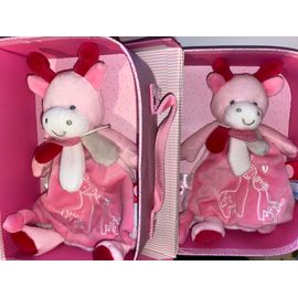 DOUDOU GIRAFE ROSE DOUDOU ET COMPAGNIE POUR UNICEF LOT DE DEUX
