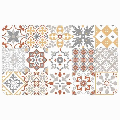 Tapis Rectangle 45 X 75 Cm Mousse Imprimee Salou Orange