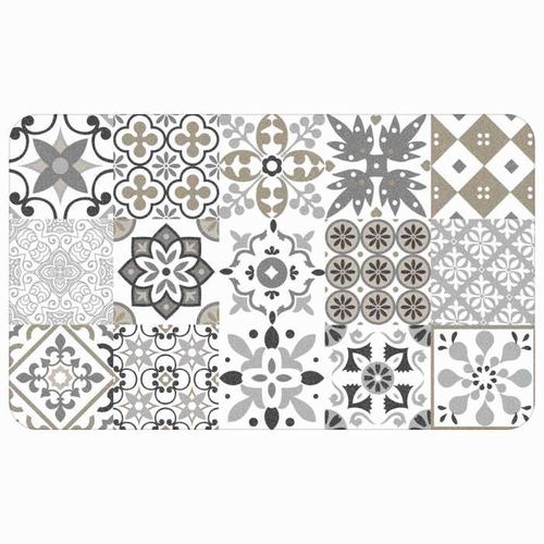 Tapis Rectangle 45 X 75 Cm Mousse Imprimee Salou Naturel
