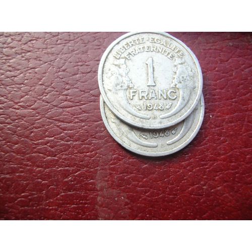 Pièce De Monnaie 1 Franc Morlon Alu(Varièté Inédite B Très Haut)