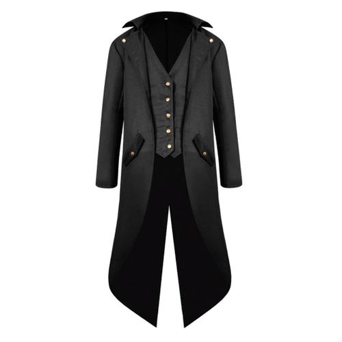 Homme Manteau Veste Longue Steampunk Gothique Fashion Tailcoat