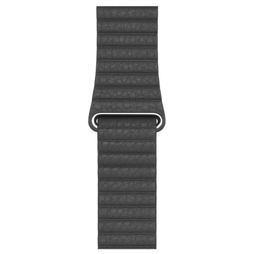 Apple Bracelet En Cuir Noir 44 Mm - Medium