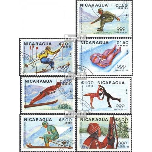 Nicaragua 2417-2423 Oblitéré 1983 Jeux Olympiques Jeux D'hiver 1984