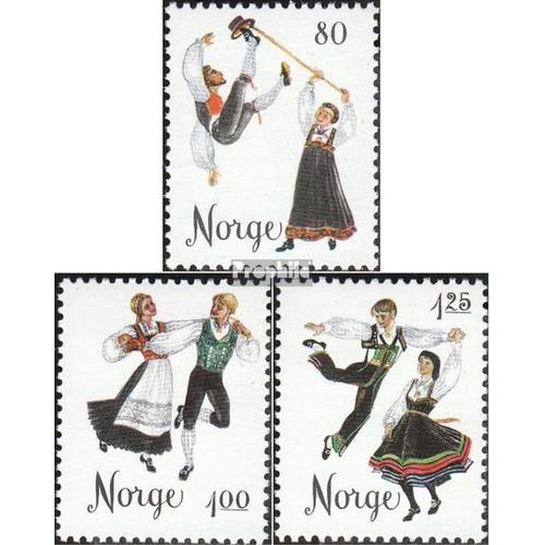 Norvège 719-721 (Complète Edition) Neuf Avec Gomme Originale 1976 Danses Folkloriques