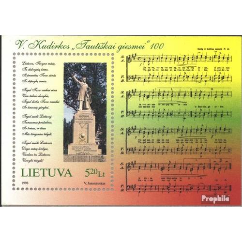 Lituanie Bloc 13 (Édition Complète) Neuf 1998 Hymne National