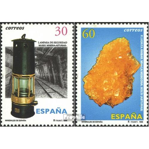 Espagne 3259-3260 (Complète Edition) Neuf Avec Gomme Originale 1996 Minéraux