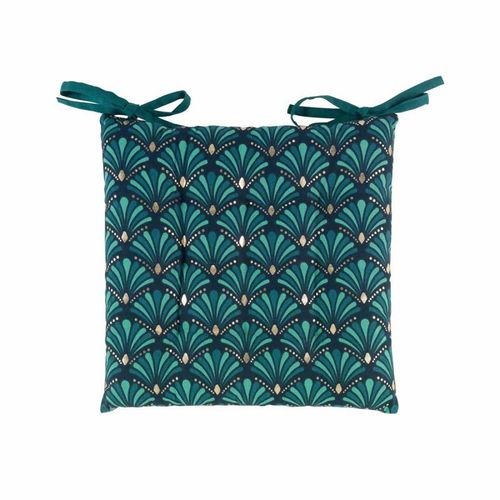 Galette De Chaise Imprimé "Art Chic" 40x40cm Bleu