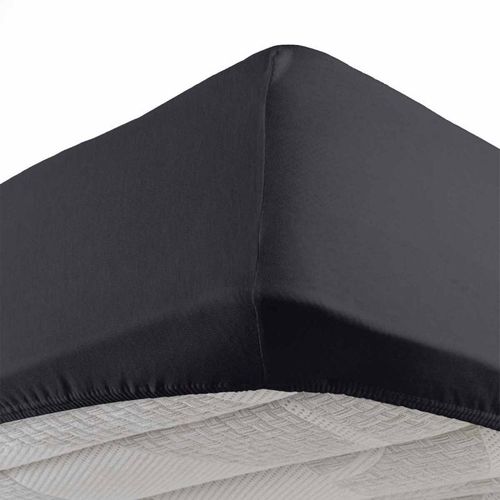 Drap Housse "Jersy" 90x190cm Charbon