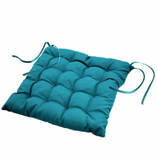 Galette De Chaise Matelassée "Essentiel" 40x40cm Pétrole