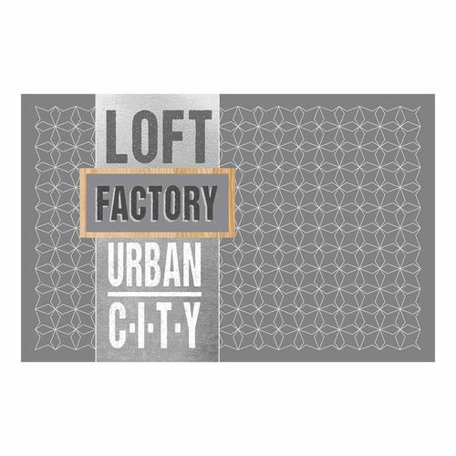 Set De Table À Motifs "Loft Urbain" 28x44cm Gris