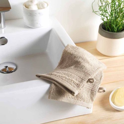 Lot De 2 Gants De Toilette "Colors" 15x21cm Taupe