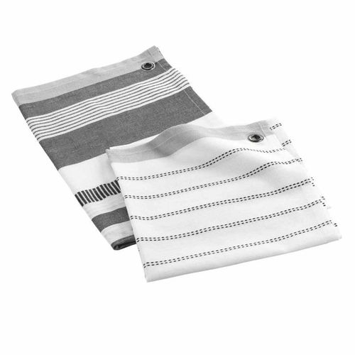 Lot De 2 Torchons De Cuisine "Harold" 50x70cm Gris
