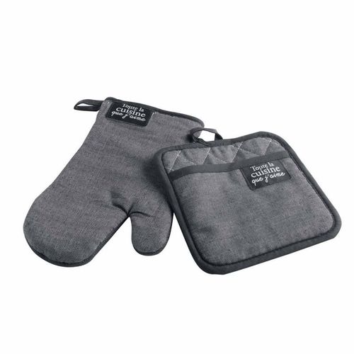 Gant & Manique Chambray "Harold" 18x28cm Gris