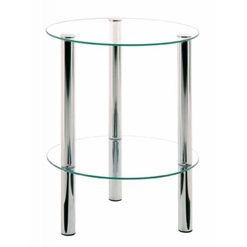 Paris Prix - Table D'appoint Ronde Design "Eliot" 47cm Transparent