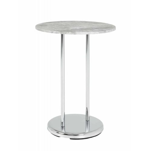 Paris Prix - Table D'appoint Ronde Effet Béton "Miguel" 55cm Gris