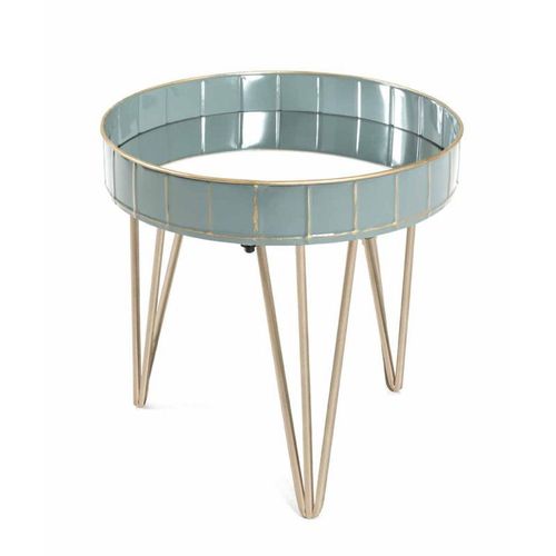 Paris Prix - Table D'appoint Déco "Andrés" 41cm Bleu
