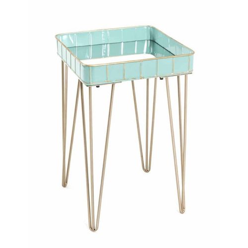 Paris Prix - Table D'appoint Déco "Andrés" 56cm Turquoise
