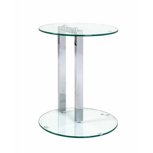 Paris Prix - Table D'appoint Ronde "Antilles" 50cm Transparent
