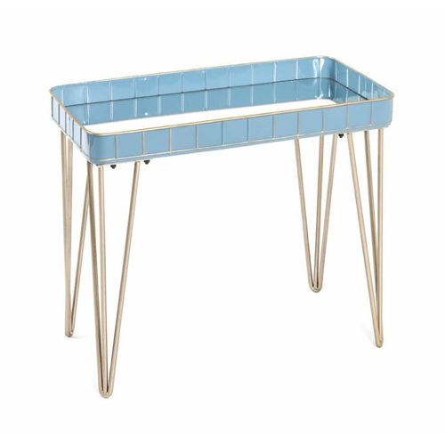 Paris Prix - Table D'appoint Déco "Andrés" 60cm Bleu