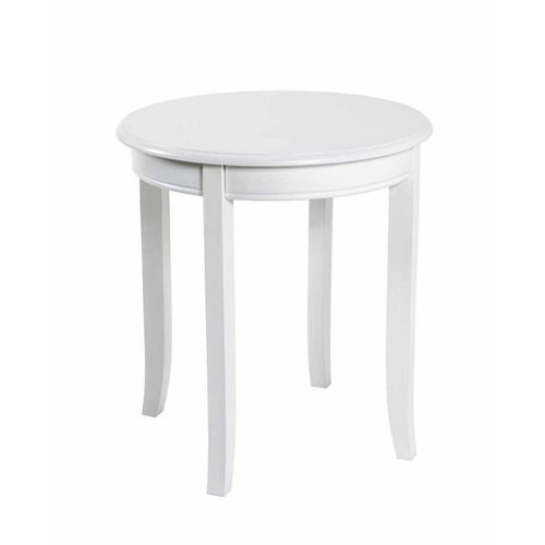 Paris Prix - Table D'appoint Vintage En Bois "Elsa" 51cm Blanc